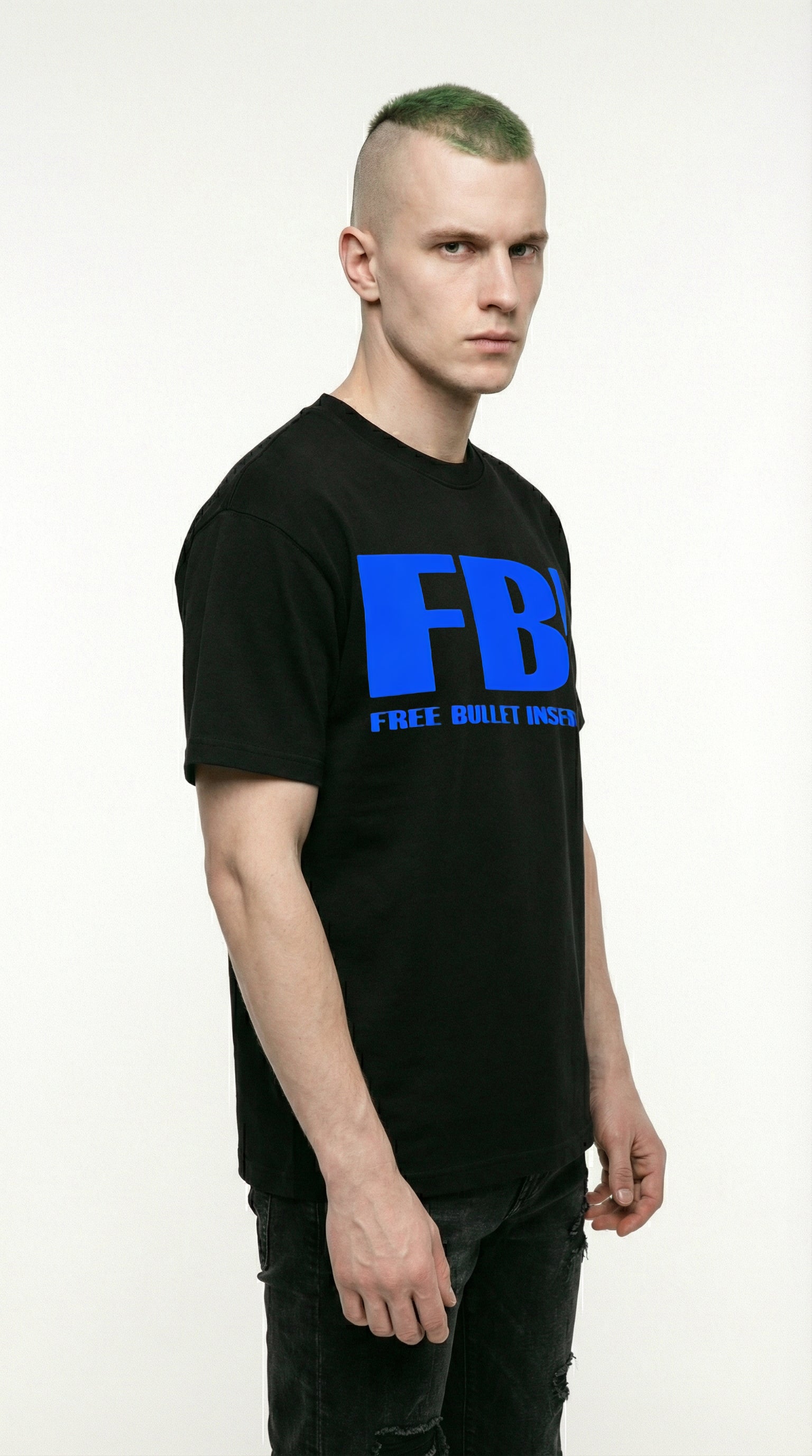 FBI Free Bullet Insertion T-shirt blue