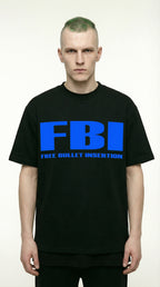FBI Free Bullet Insertion T-shirt blue