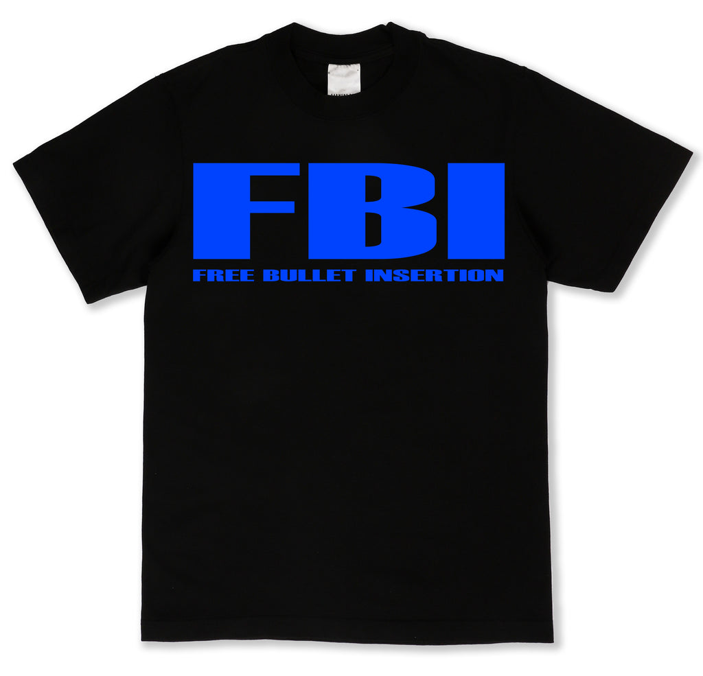 FBI Free Bullet Insertion T-shirt blue